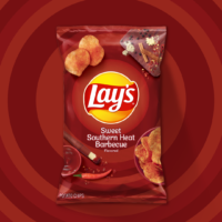 Lays Sweet Southern Heat BBQ Flavored Potato Chips